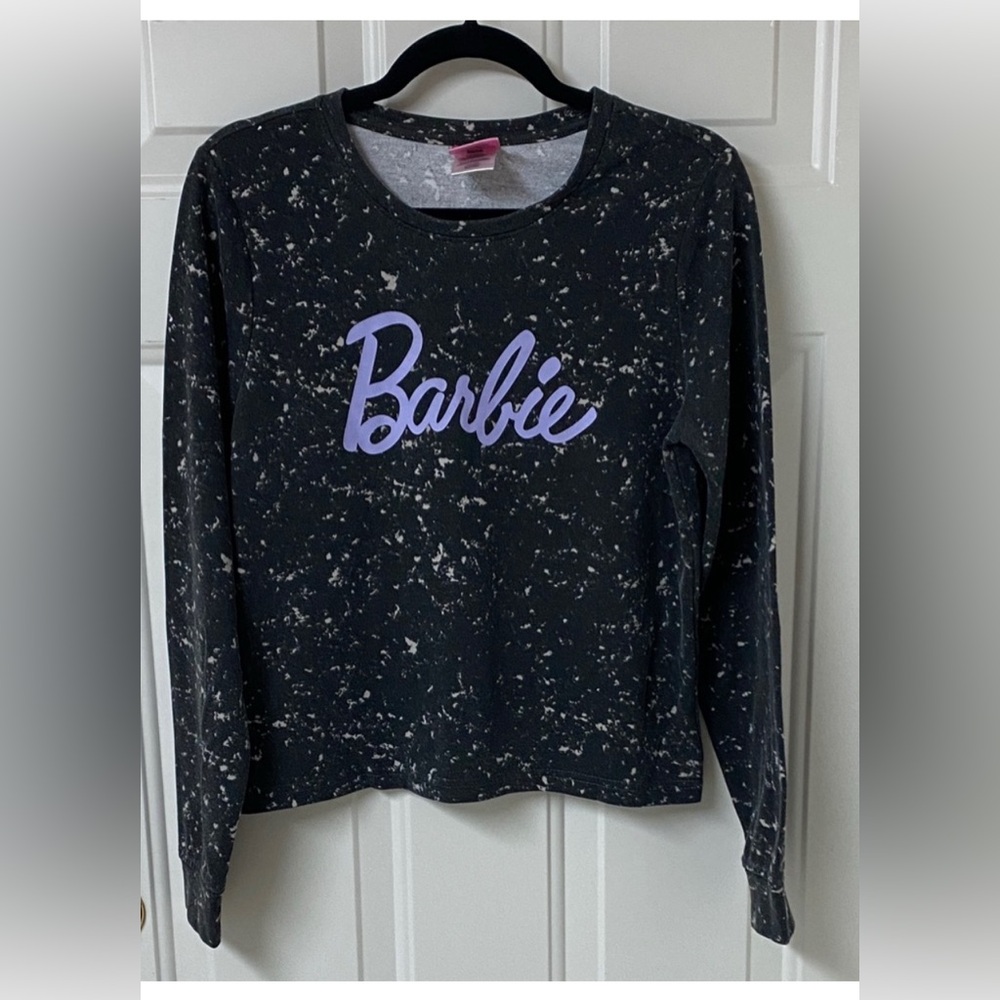 Barbie Black Speckled Crewneck Sweatshirt XS